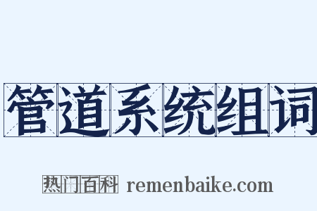 管道系统组词是什么意思的图片